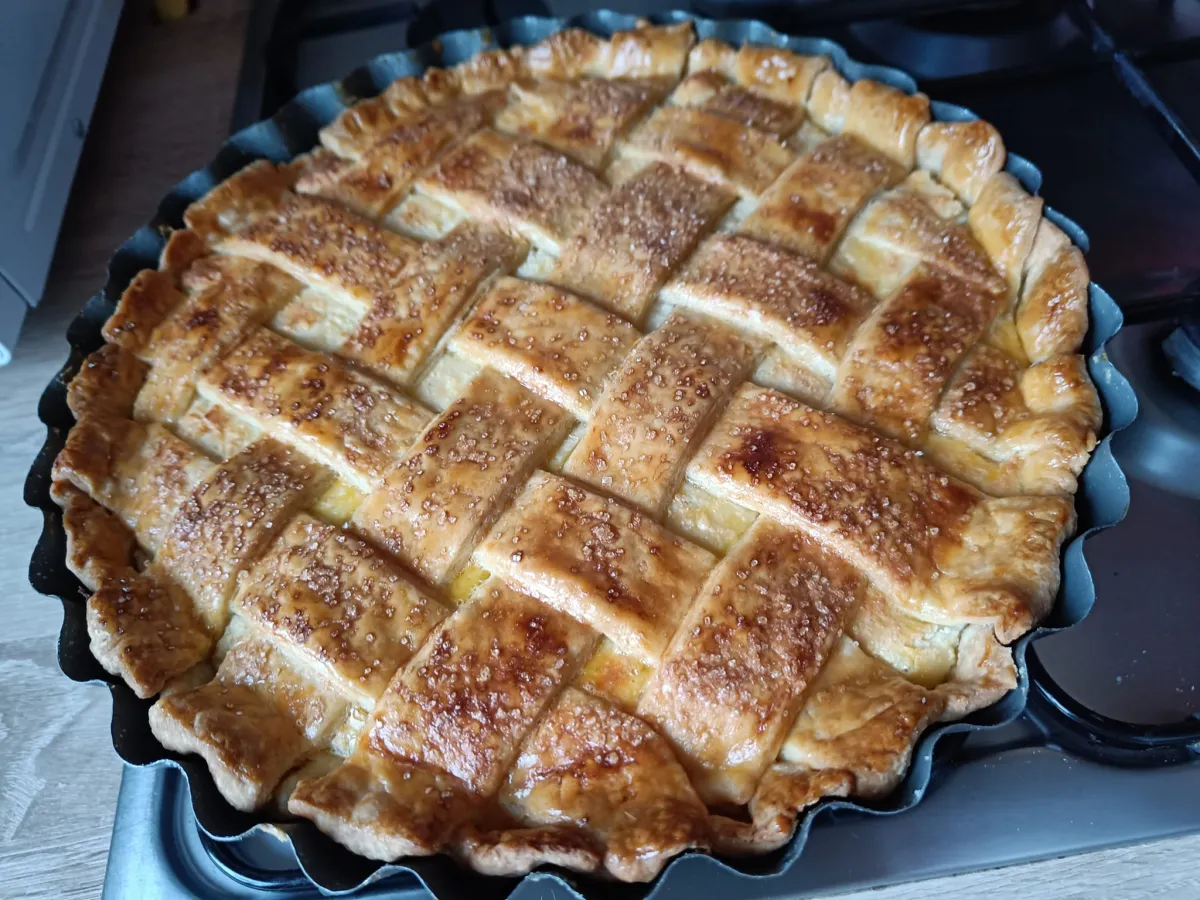 Túrós amerikai pite
