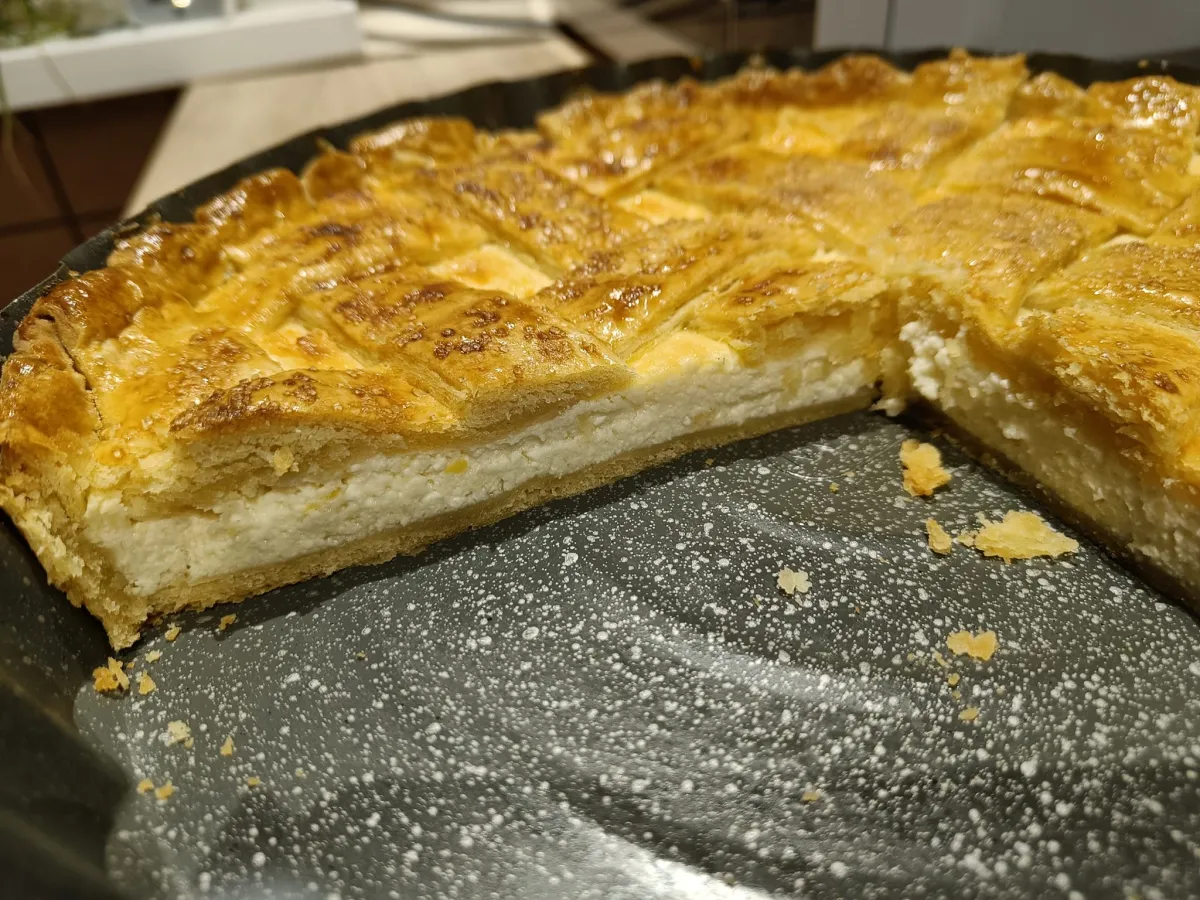 Túrós amerikai pite